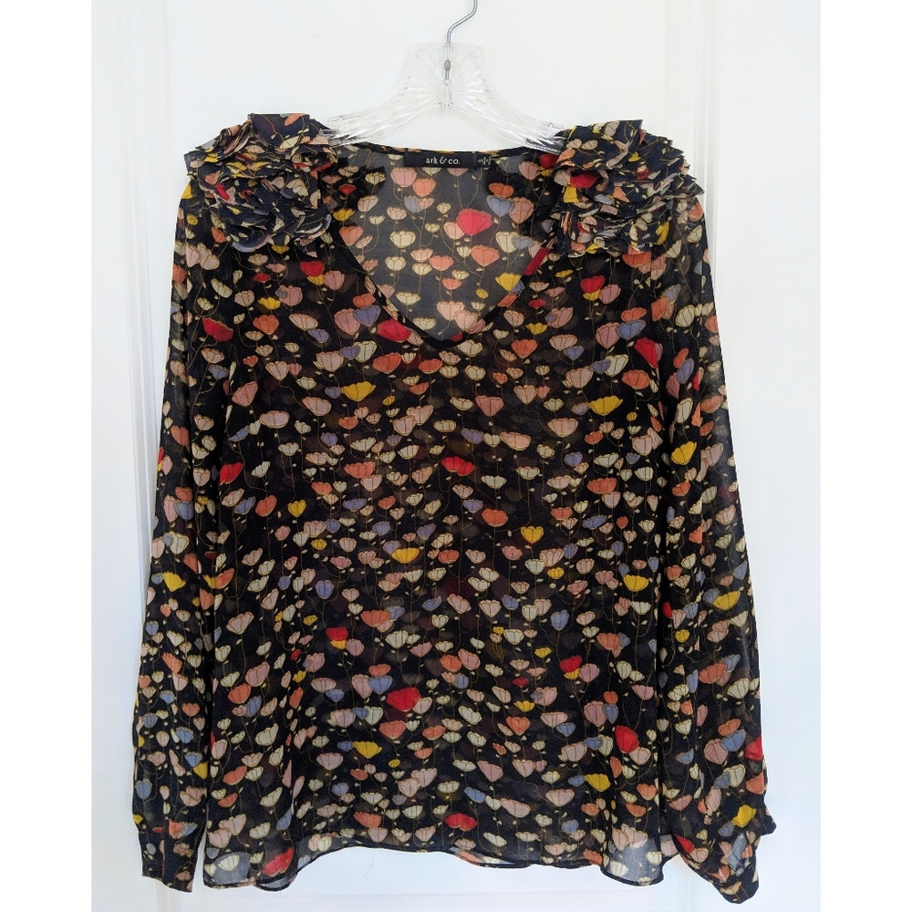 Ark & Co. Floral Chiffon Blouse